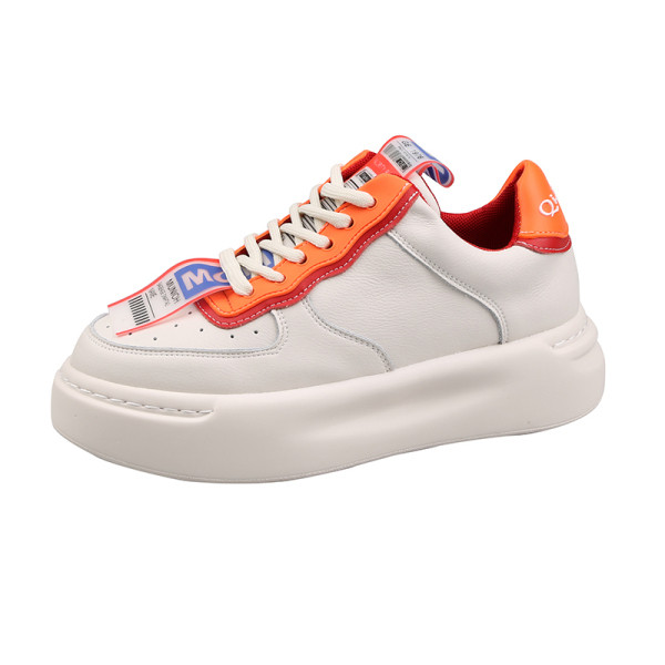 Γυναικεία casual eco δερμάτινα παπούτσια με ίσια πέλματα και κορδόνια