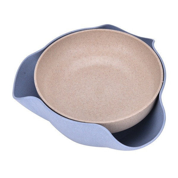 Praktiškas dvigubas dubuo, tinkantis riešutams su vieta kevalams