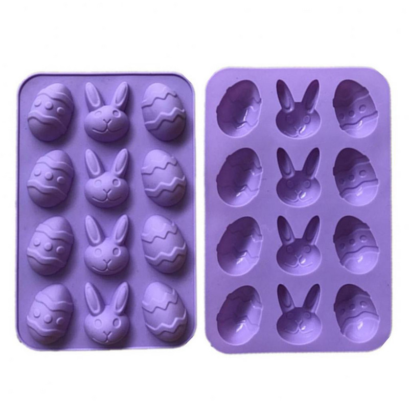 22,5 * 14,7 * 1,6 cm dydžio velykinė silikoninė forma saldainiams ir pyragų kepimui