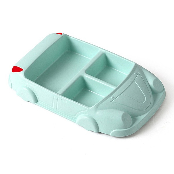 Kūrybiška plastikinė plokštė su trimis skyriais automobilio formos