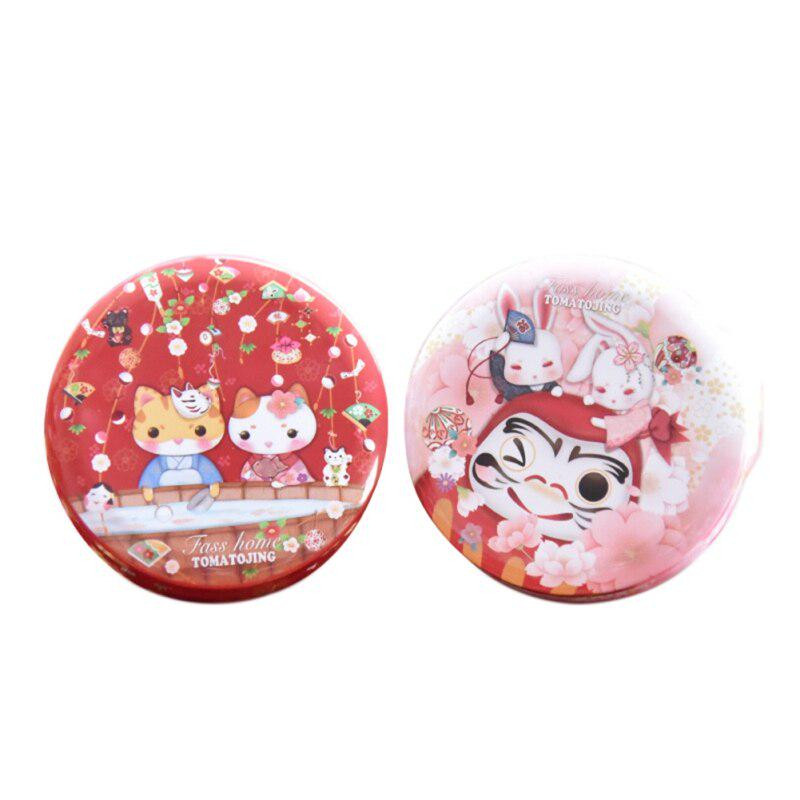 Ünnepi húsvéti doboz cukorkának és tojásnak, kerek formában