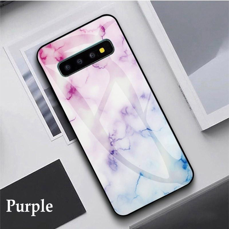 Maska za Samsung S10 sa efektom mramora od TPU + Vrsta kaljenog stakla