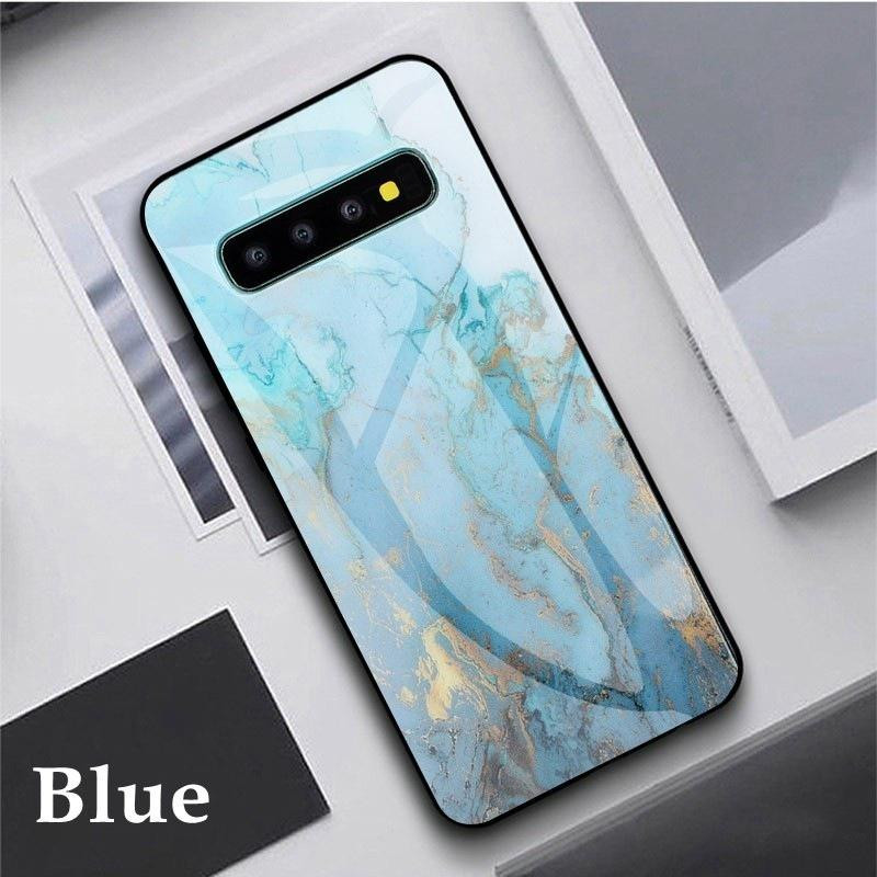 Maska za Samsung S10 sa efektom mramora od TPU + Vrsta kaljenog stakla