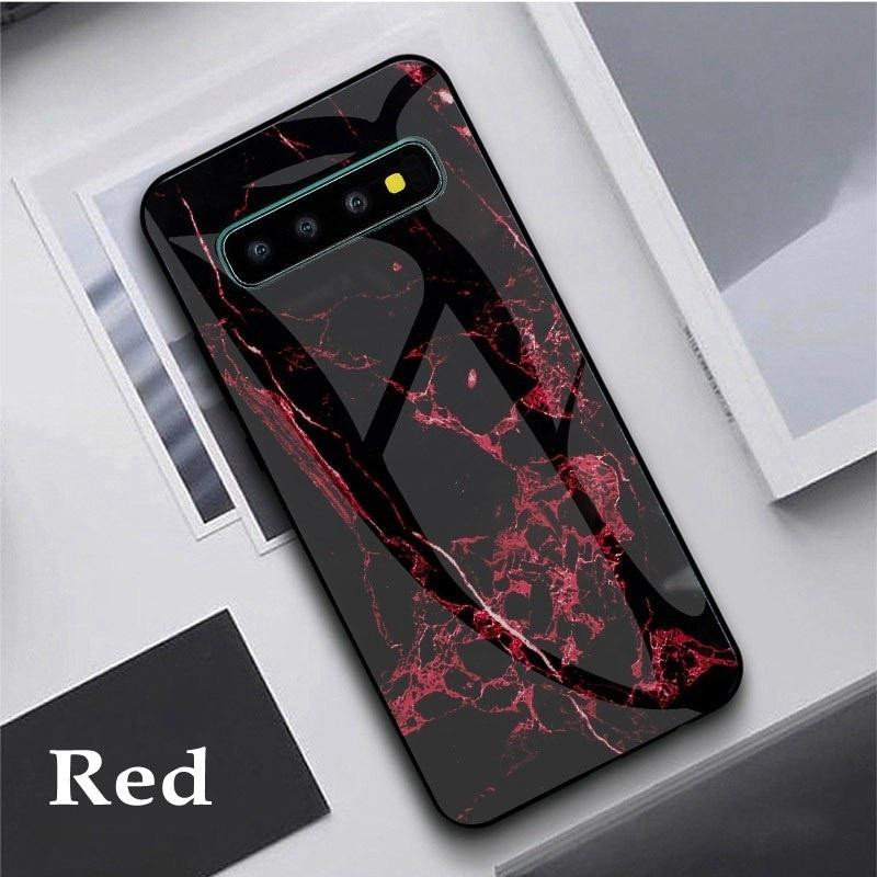 Maska za Samsung S10 sa efektom mramora od TPU + Vrsta kaljenog stakla