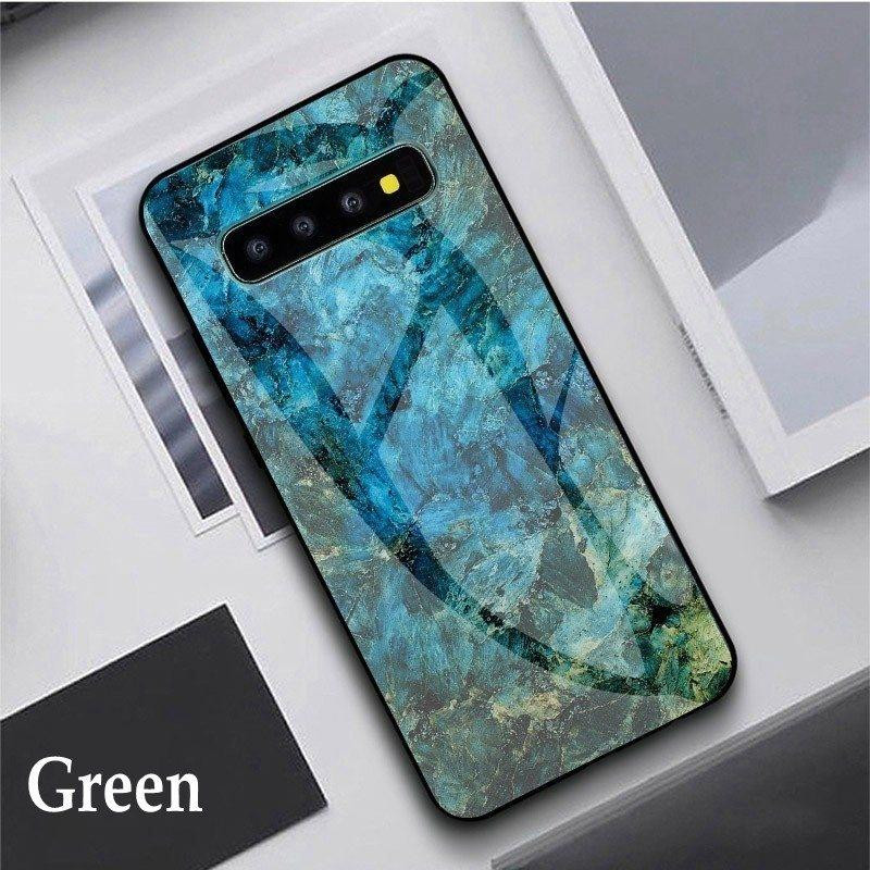 Maska za Samsung S10 sa efektom mramora od TPU + Vrsta kaljenog stakla