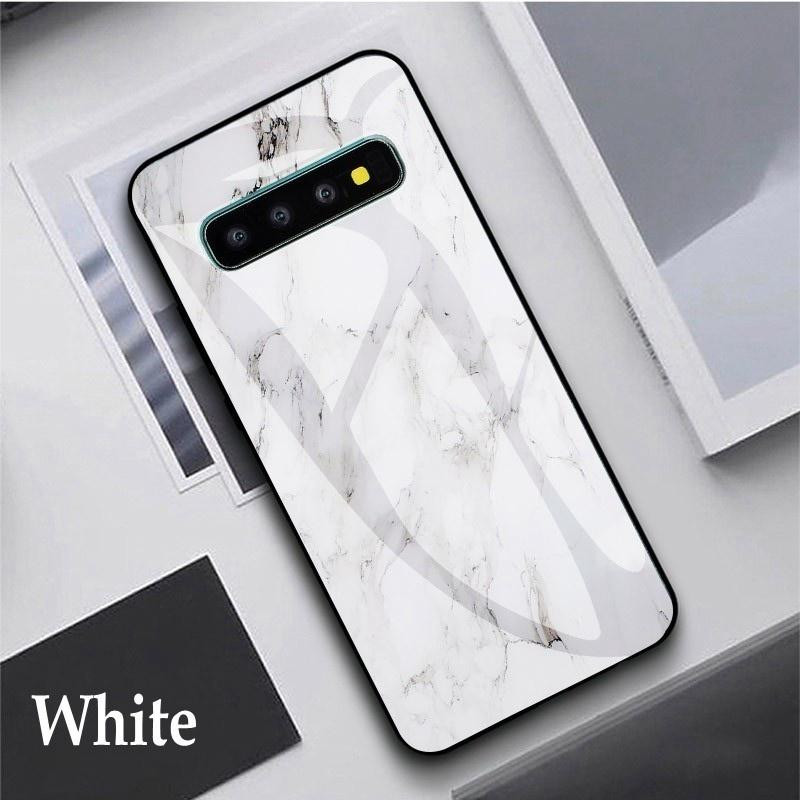Maska za Samsung S10 sa efektom mramora od TPU + Vrsta kaljenog stakla