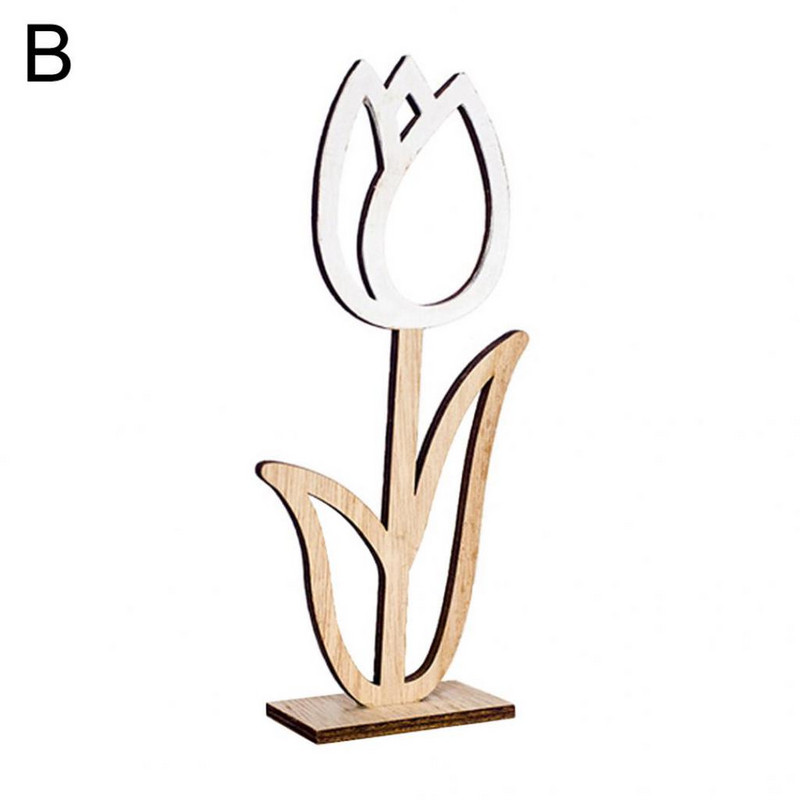 Különböző formájú és méretű húsvéti dekoratív favirág 10 cm