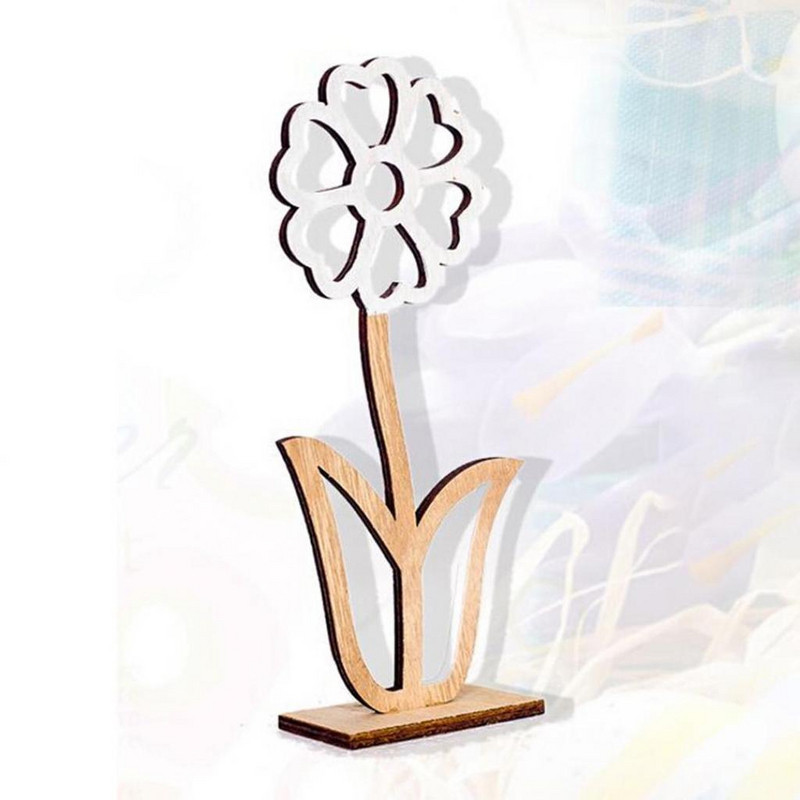 Különböző formájú és méretű húsvéti dekoratív favirág 10 cm