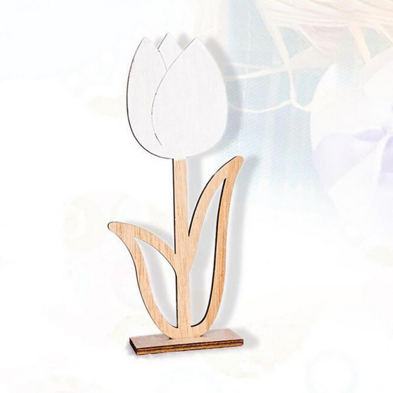 Különböző formájú és méretű húsvéti dekoratív favirág 10 cm