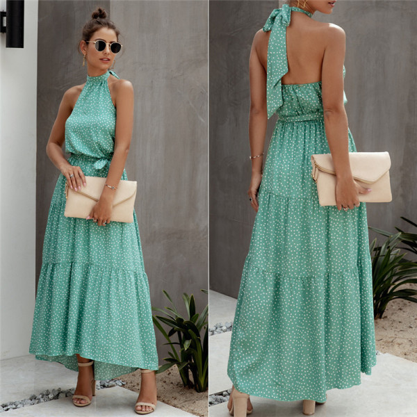 Alkalmi női ruha övvel és virágmotívumokkal