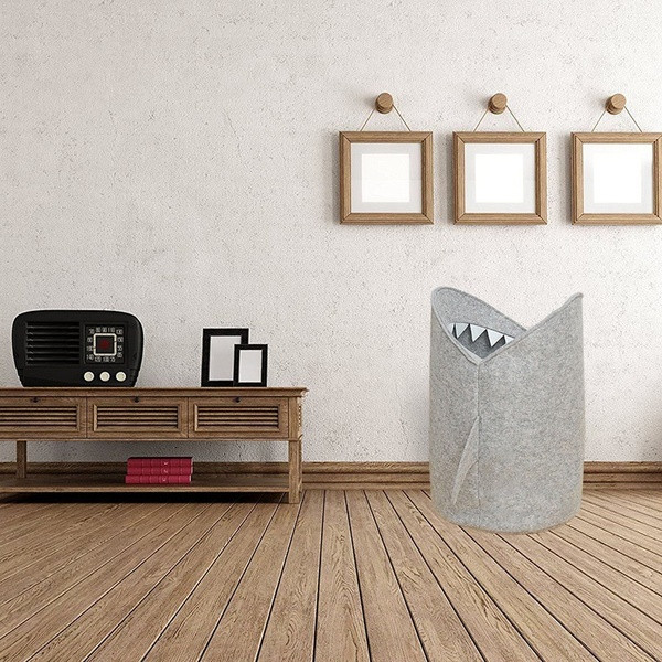 Ryklio formos žaislų laikymo krepšelis