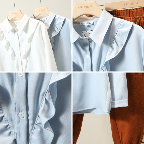 Modern női ing klasszikus gallérral és gombokkal