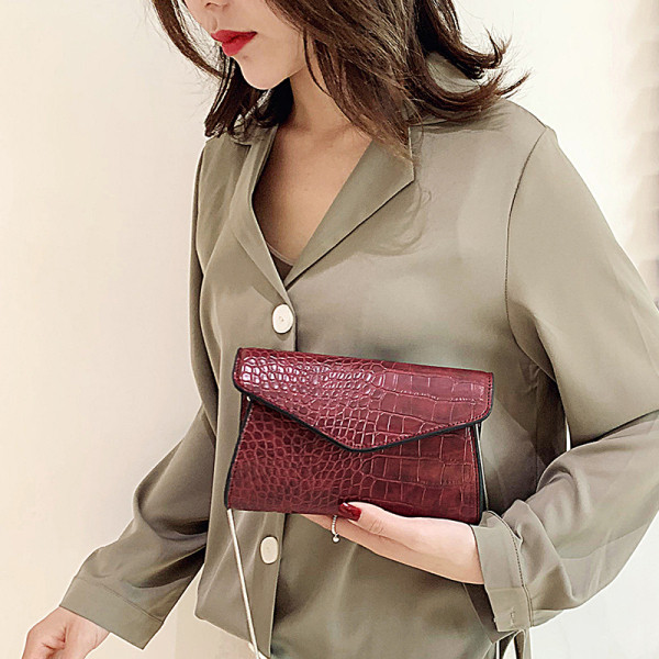 Modern női táska öko bőrből hosszú füllel fekete, barna, bordó és zöld színekben