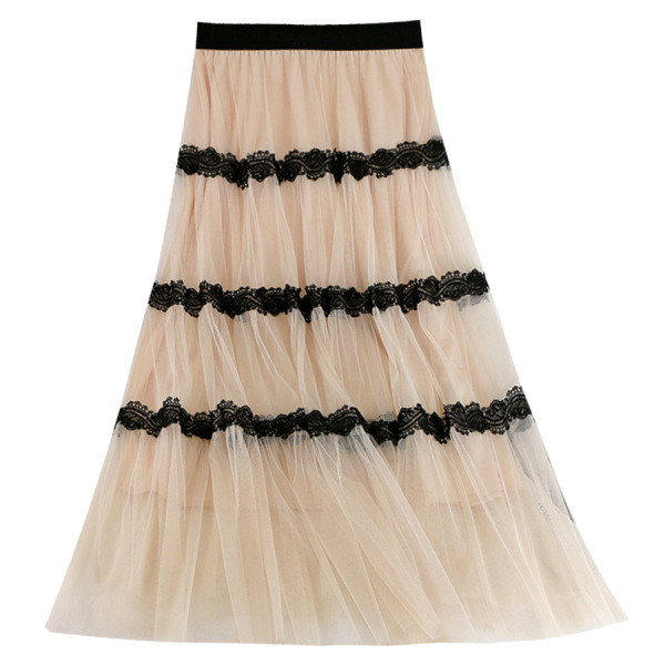 Naiste seelikulõikeline kõrge vöökoha ja tülliga mudel