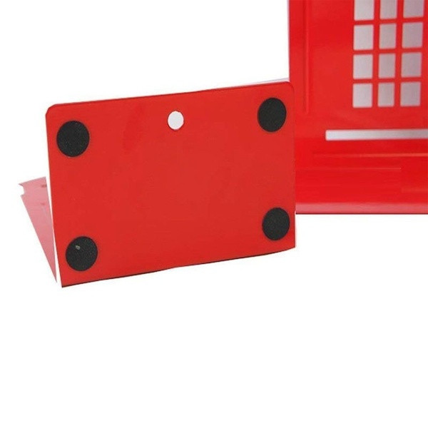 Fém állvány magazinokhoz és könyvekhez telefonfülke formájában