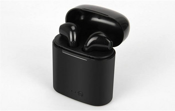 Безжични Bluetooth слушалки TWS I7S с Powerbank в черен цвят