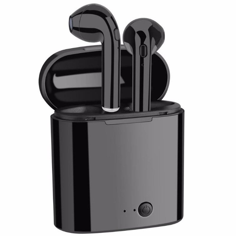 Безжични Bluetooth слушалки TWS I7S с Powerbank в черен цвят