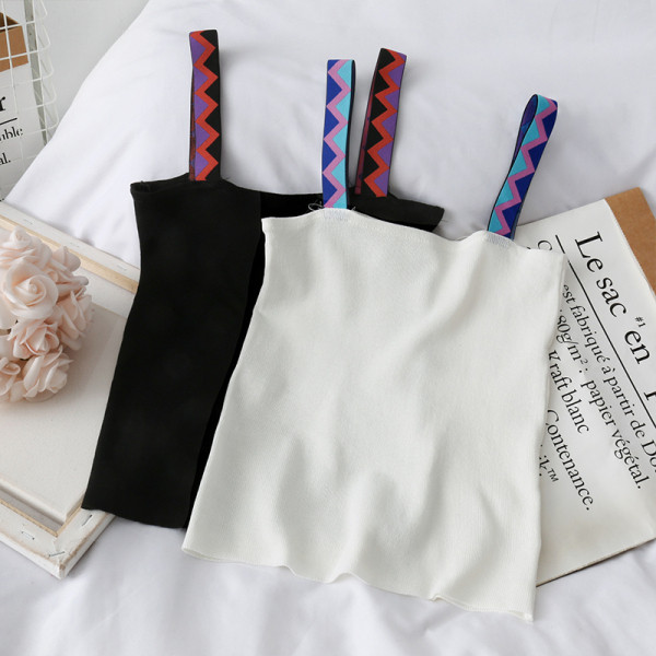 Uut mudelit värviliste rihmadega naiste topp