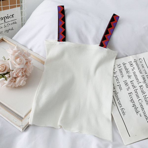 Uut mudelit värviliste rihmadega naiste topp