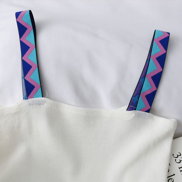 Uut mudelit värviliste rihmadega naiste topp