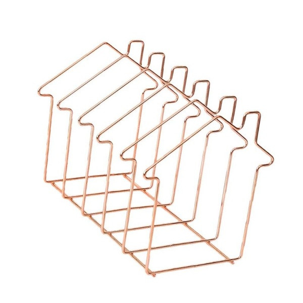 Majakujuline metallist alus raamatute ja ajakirjade jaoks