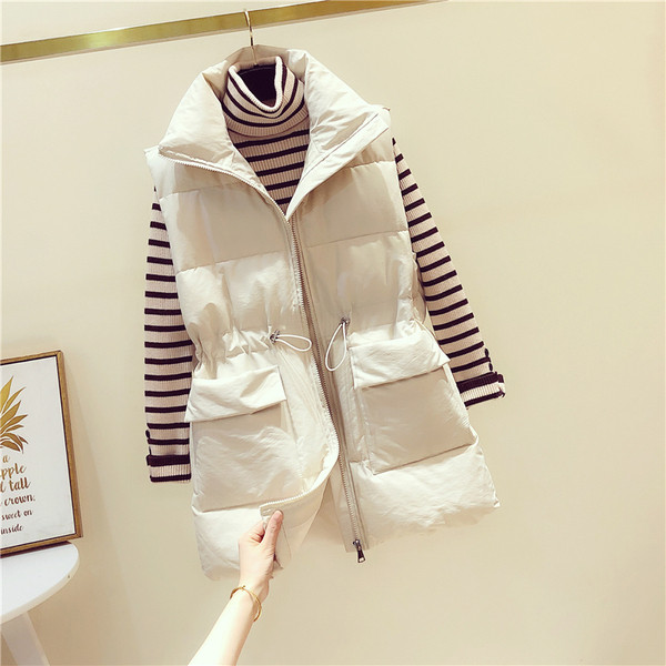 Naiste vabaaja vest taskute ja vöökoha lipsudega