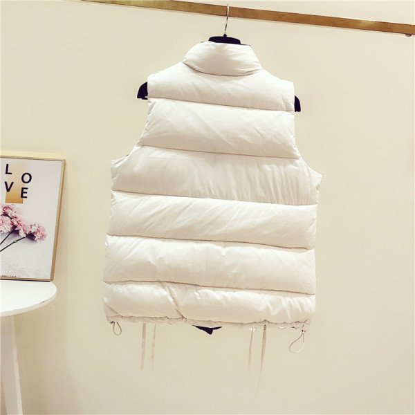 Naiste vabaaja vesti lühike mudel kõrge krae ja lipsudega