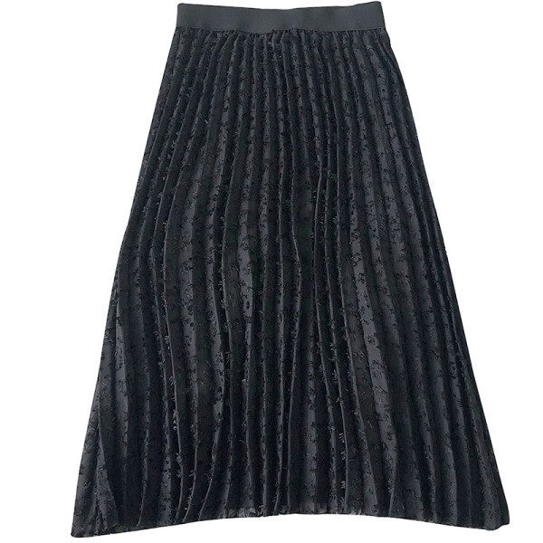 Alkalmi női redős szoknya gumírozott derékkal