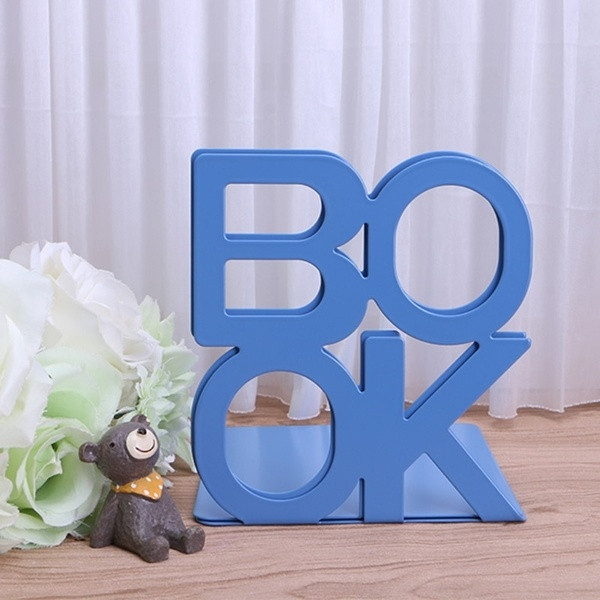 Metalinis stovas knygoms ir žurnalams su užrašu `BOOK`