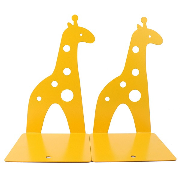 Metal stand for books and magazines in the shape of a giraffe