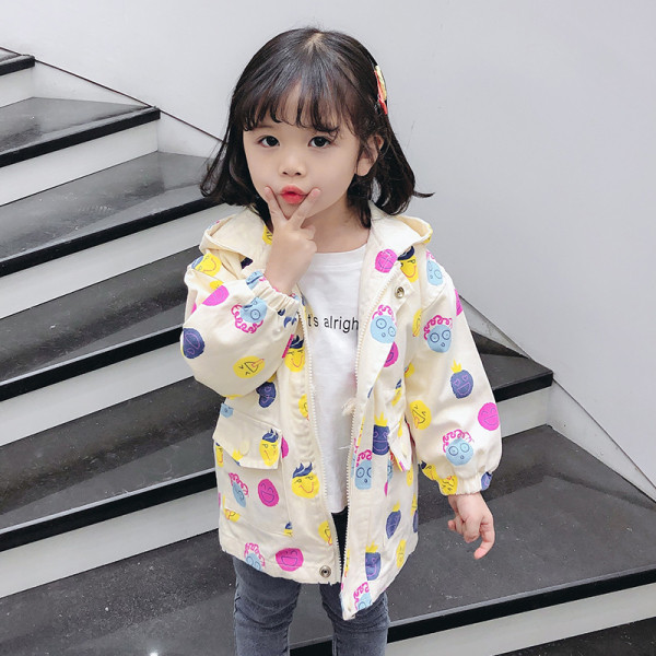 Napi gyerekkabát lányoknak kapucnival és zsebekkel