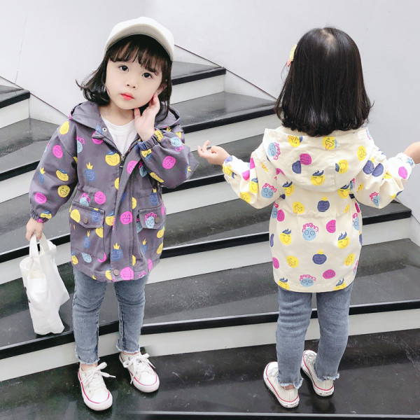 Napi gyerekkabát lányoknak kapucnival és zsebekkel