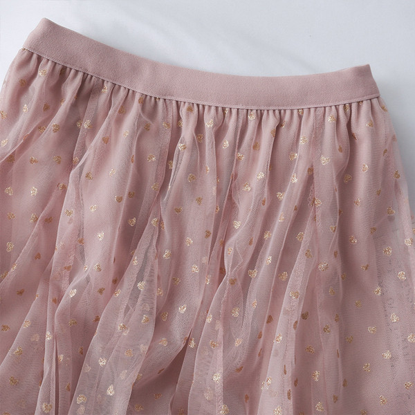 Modern női tüllszoknya, magas derékkal