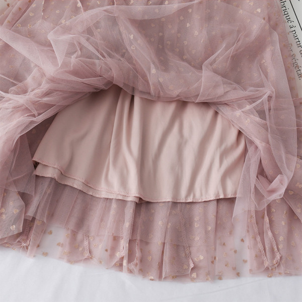 Modern női tüllszoknya, magas derékkal