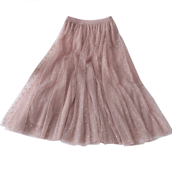 Modern női tüllszoknya, magas derékkal