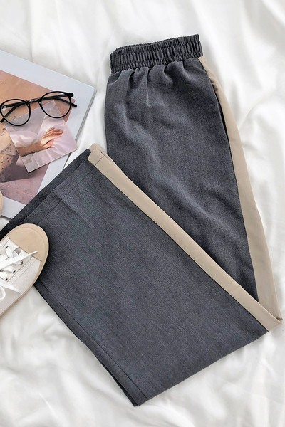 Stiilsed naiste laiad mudelpüksid kõrge elastse vöökoha ja värvilise äärisega