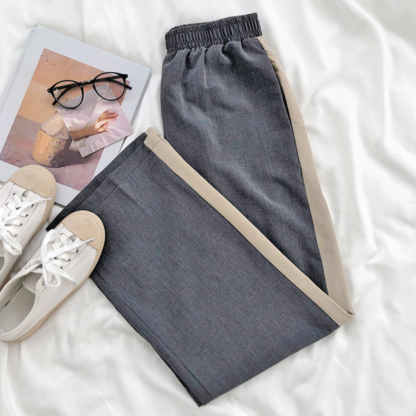 Stiilsed naiste laiad mudelpüksid kõrge elastse vöökoha ja värvilise äärisega