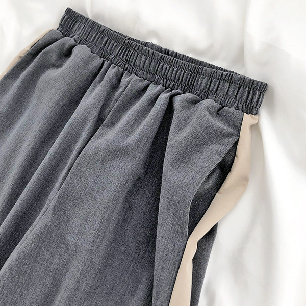 Stiilsed naiste laiad mudelpüksid kõrge elastse vöökoha ja värvilise äärisega