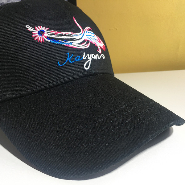 Modern női sapka napellenzővel és hímzéssel - két modell