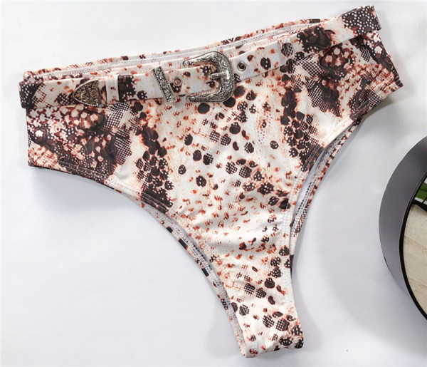 ΝΕΟ μοντέλο γυναικείο μαγιό μπικίνι με εκτύπωση φιδιών και ζώνη μέσης