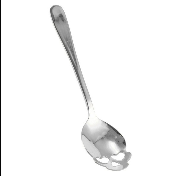 Rozsdamentes acél kanál gótikus stílusban kávéhoz, teához és desszerthez, 15,1 x 3,4 x 0,25 cm méretű