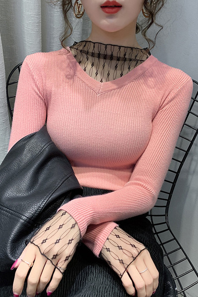 Lezser női blúz kordbársony mezből, csipkerészekkel