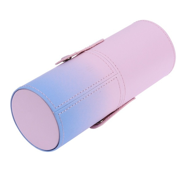 Преносим кожен калъф в преливащи се цветове подходящ за четки за грим