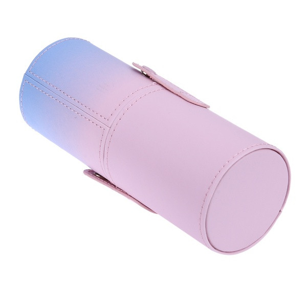 Преносим кожен калъф в преливащи се цветове подходящ за четки за грим