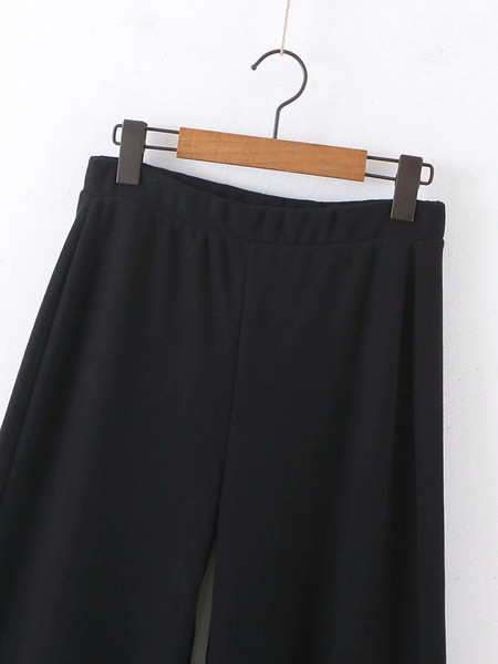 Új modell fekete női nadrág magas derékkal - széles modell