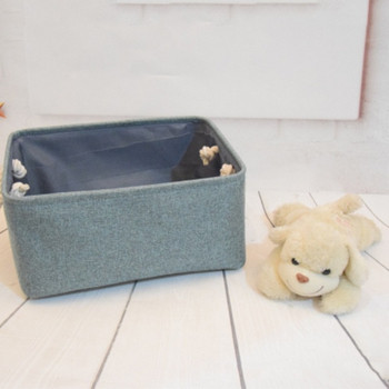 Водоустойчива текстилна кутия с плетени дръжки подходяща за съхранение на малки вещи