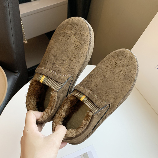 Naiste vabaajajalatsid pehme ökoseemisnahast voodriga lameda tallaga