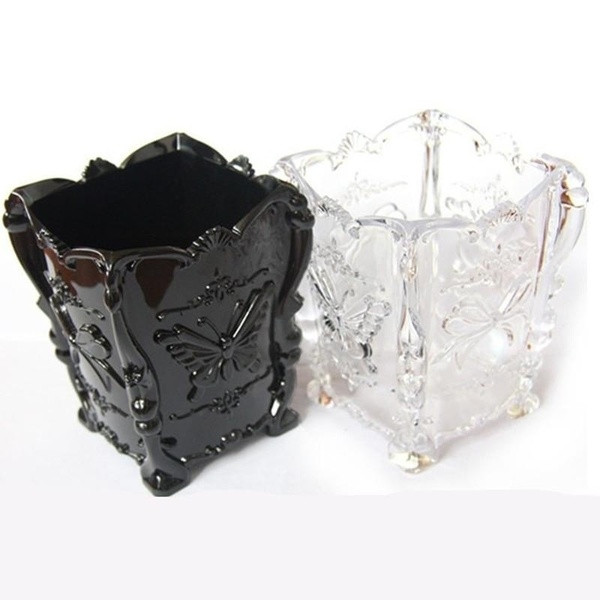 Kozmetički stalak za kistove i šminku s trakom i leptirom