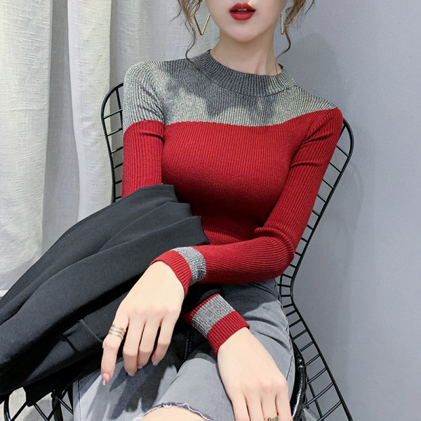 Αδυνάτισμα μπλουζάκι κυρία με κορδόνια με κορδόνι με μισό ύψος γιακά