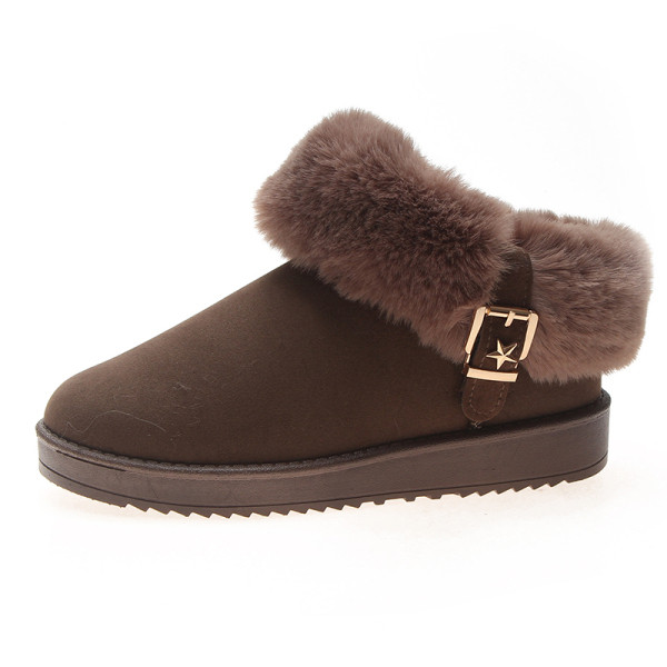 Őszi-téli női csizma puha béléssel és fém elemmel